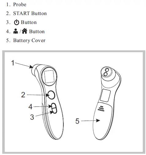 JOYTECH HEALTHCARE DET-306b Infrared Forehead Thermometer fig 1