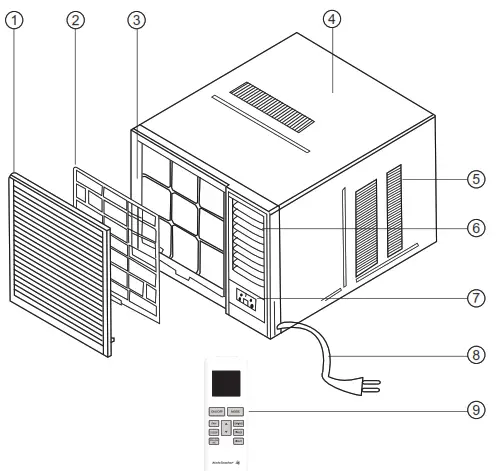 Kelvinator Window Wall ElectronicRoom Air Conditioner- 22