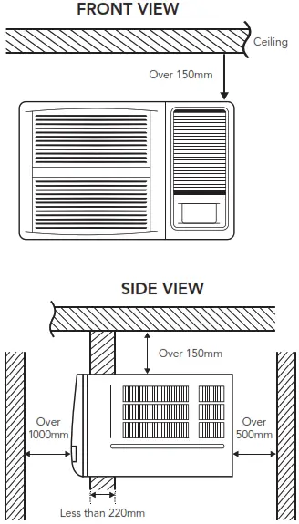 Kelvinator Window Wall ElectronicRoom Air Conditioner- caution-26