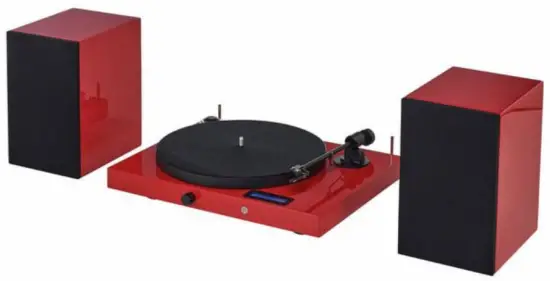 Pro-Ject 497990 Juke Box E HiFi Set red