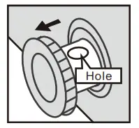 VOX ELECTRONICS BE1 100RL Chest Freezer - hole 1