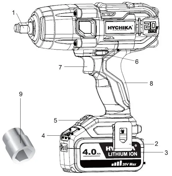HYCHIKA-IW350-Impact-Wrench-fig1