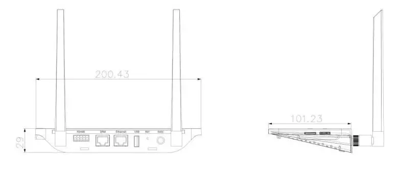 DTU-Pro WiFi Hoymiles Monitoring Module - Dimensions