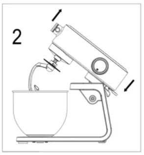 H Koenig km128 Professional Multifunctions Stand Mixer - drive