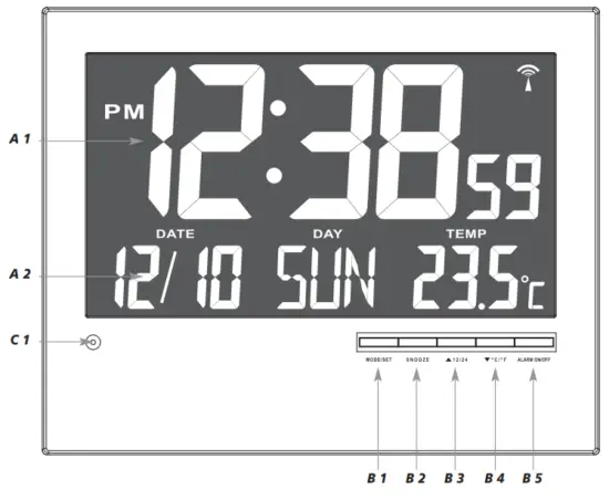 TFA 60.4508 Radio Wall Clock - Fig 1