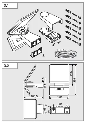 steinel-XSolar L-S-671006 Solar Spotlight-(+ Motion-Detector)-1.2 W-Cool-white-White-fig-1