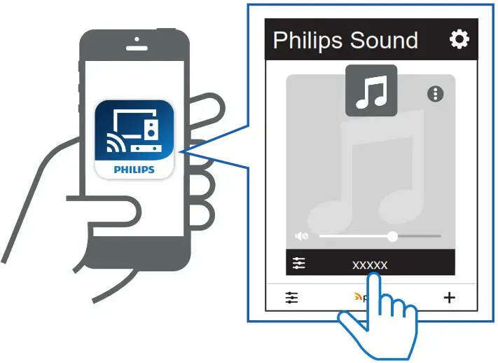 PHILIPS TAW8506 8000 Series Wireless Subwoofer - Connect the subwoofer with Philips 2