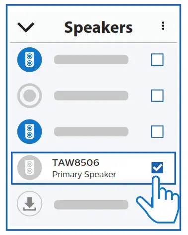 PHILIPS TAW8506 8000 Series Wireless Subwoofer - Connect the subwoofer with Philips 3