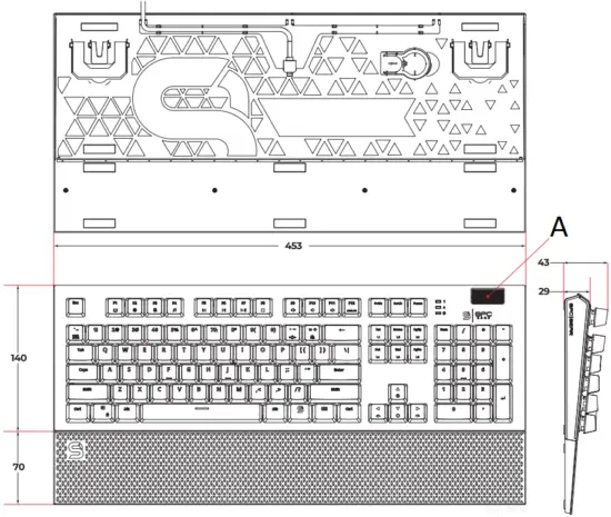 SPC GEAR GK650K Omnis Kailh RGB Mechanical Gaming Keyboard A