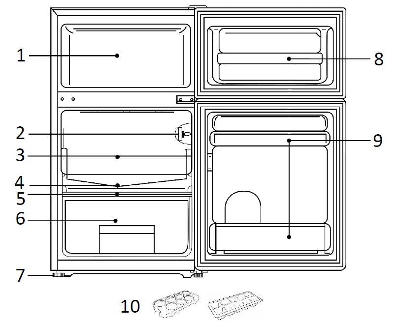 Russell-Hobbs-RH47UCFF1-47cm-Wide Under-Counter-Fridge-Freezer-1