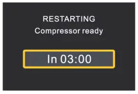 ALORAIR Storm Ultra Industrial Commercial Dehumidifier - Compressor on waiting interface display