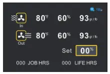 ALORAIR Storm Ultra Industrial Commercial Dehumidifier - Main interface display of dehumidification state