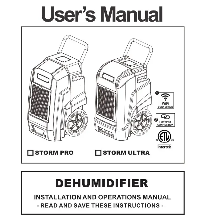ALORAIR Storm Ultra Industrial Commercial Dehumidifier User Manual