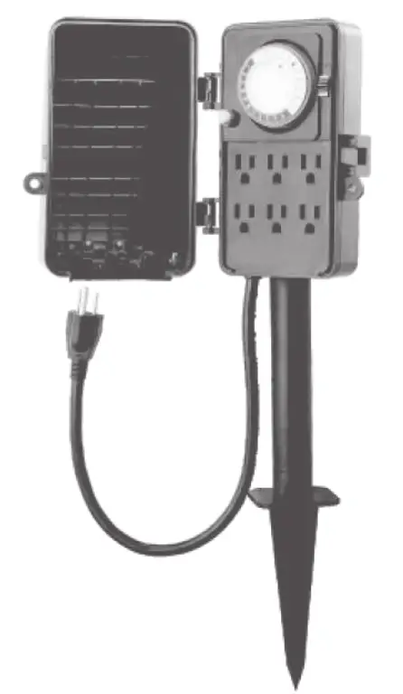 BN LINK BNC U3B1 24 Hour Outdoor Mechanical Timer 6 Ways Garden Power Stake