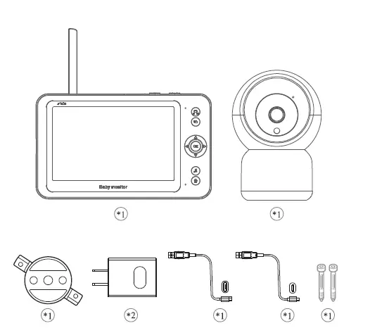 Shenzhen Tris Vision Technology TV-BM308-2MP 5 Inch 1080P Full HD Baby Monitor 1