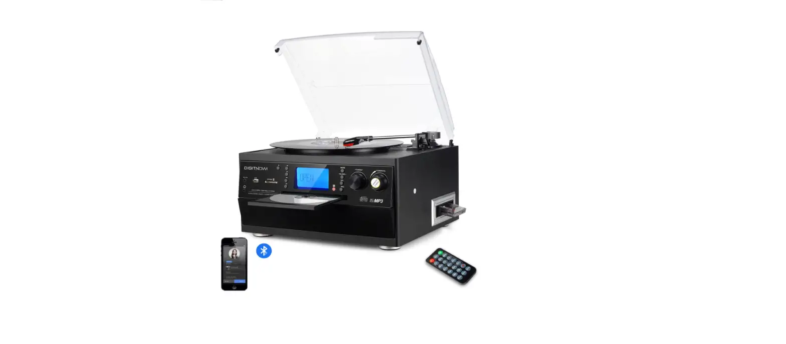 Digitnow Bluetooth Record Player Turntable With Stereo Speaker-complete Features/user Manual