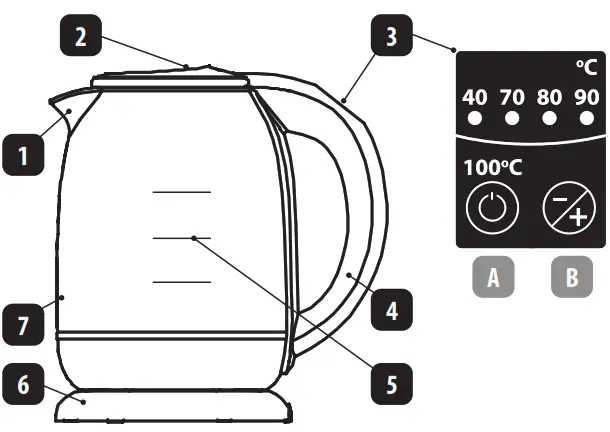 eldom C510B Lumi Cordless Kettle - fig
