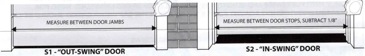 Xcluder XCL-111 Versa-Line Rodent Control Door Sweep Installation Guide - Measure Distance Between Jambs