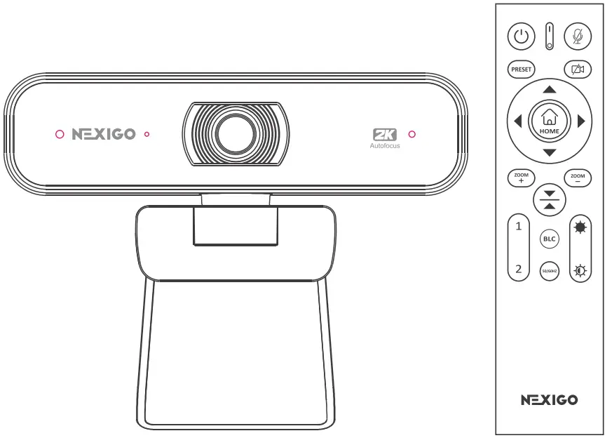 NEXIGO N940P 2K QHD Zoomable Webcam