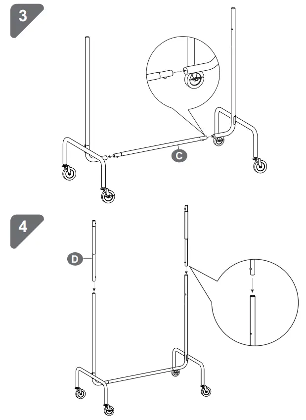 SONGMICS HSR11 Heavy Duty Clothes Rack - FIg 3