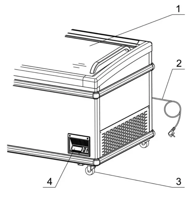 SCANCOOL XS701E Commercial Ice Cream Display Freezer