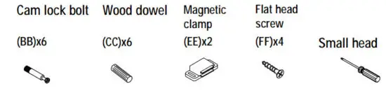 StyleWell JS 3417 A 42 Inch White Storage Hutch - hardwar 4