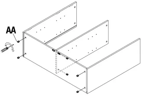 StyleWell JS 3417 A 42 Inch White Storage Hutch - panel 3