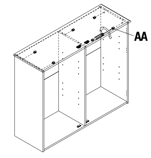 StyleWell JS 3417 A 42 Inch White Storage Hutch - panel 7