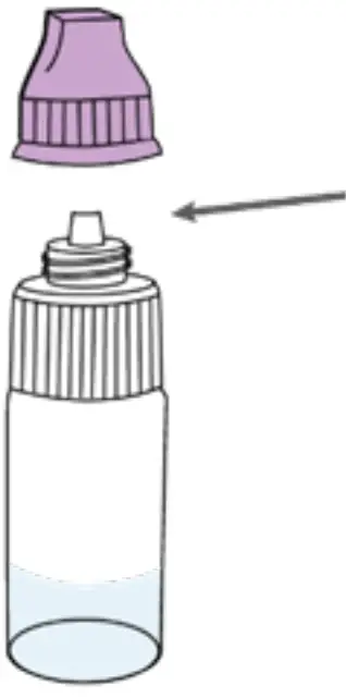 Remove the purple top half of the cap