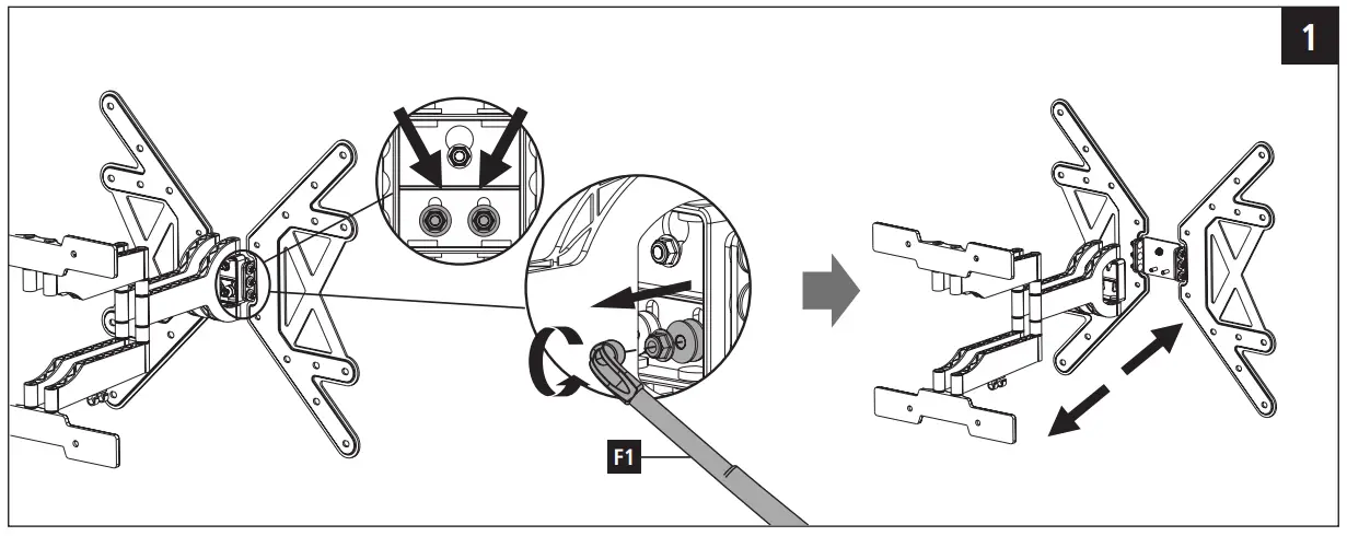 hama 00 118064 TV Wall Bracket - Required tools 1