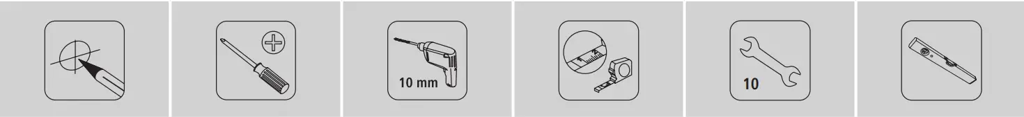 hama 00 118064 TV Wall Bracket - Required tools