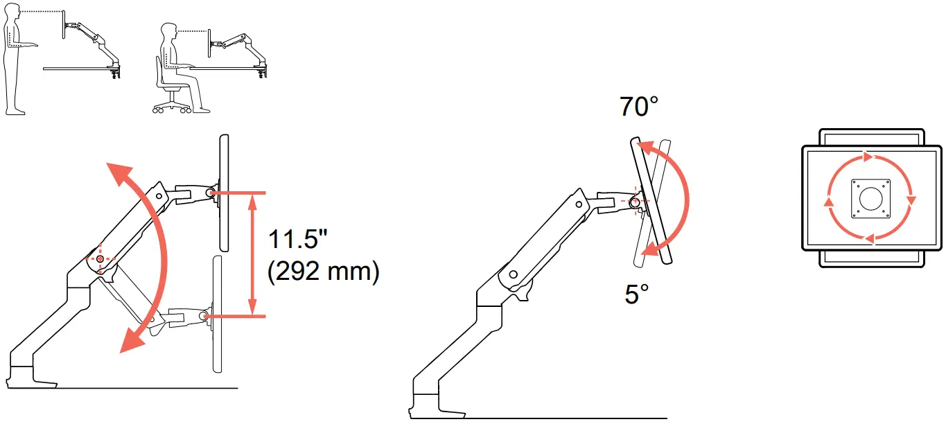 ergotron HX Desk Monitor Arm - fig 38