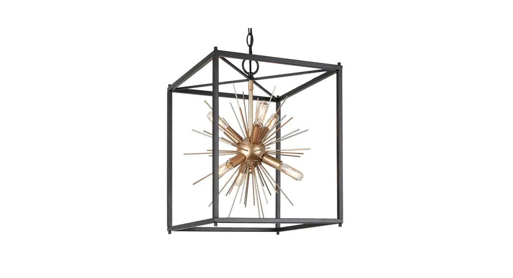Lnc A04085 Gold Cube Starburst Chandelier Instruction Manual