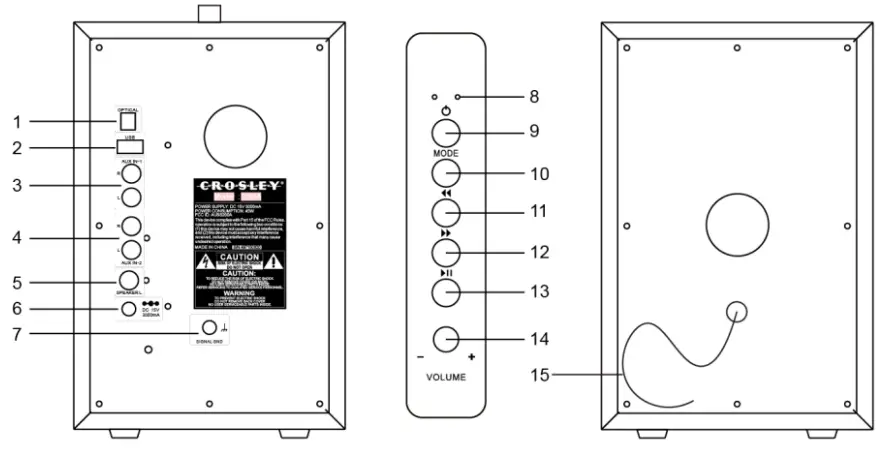 Crosley-S200A-WA-4-Active-Bluetooth-Stereo-Speakers-fig-1