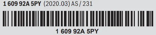 BOSCH 180-LI Cordless combination screwdriver - bar code