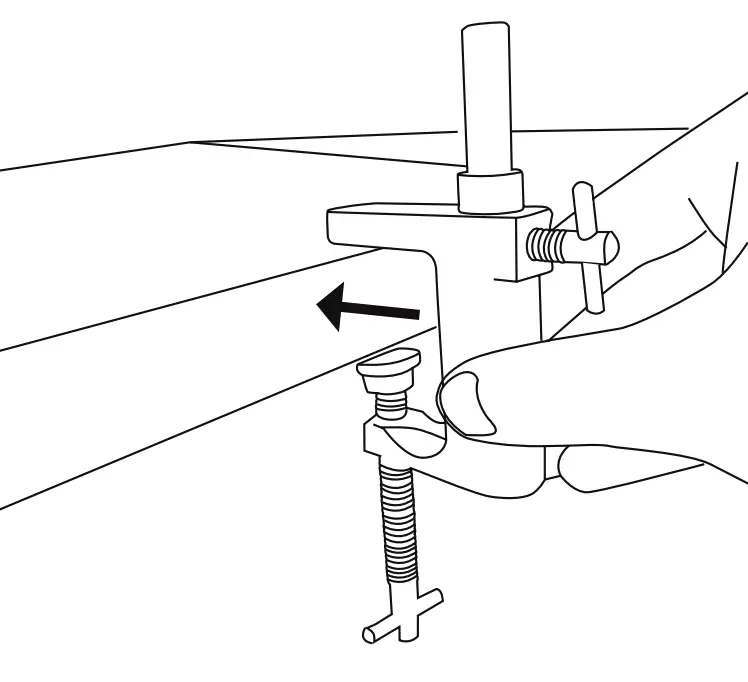 ATTACHING THE C-CLAMP Figure 2