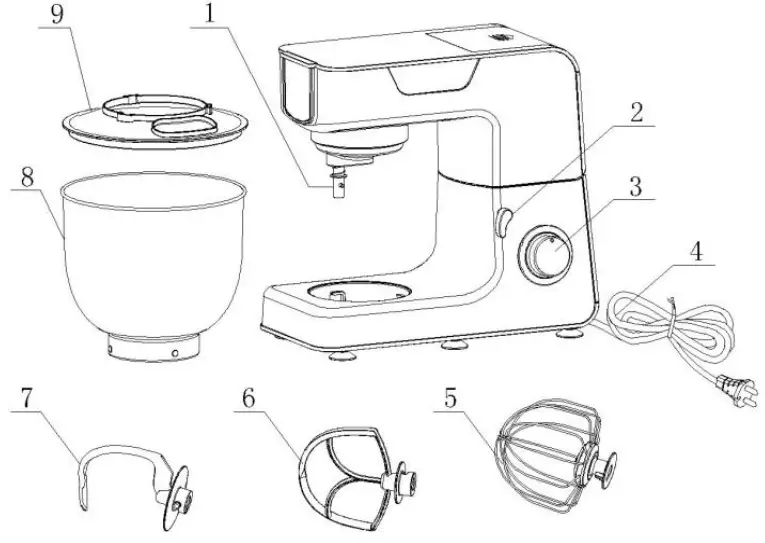 deco chef DGSTMIX01WHT 5.2L Countertop Stand Mixer please read