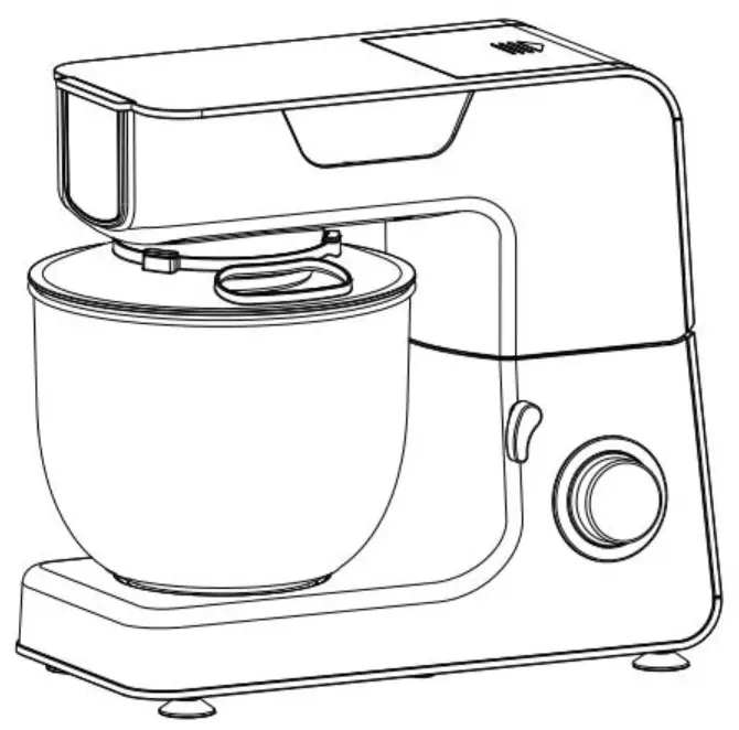 deco chef DGSTMIX01WHT 5.2L Countertop Stand Mixer