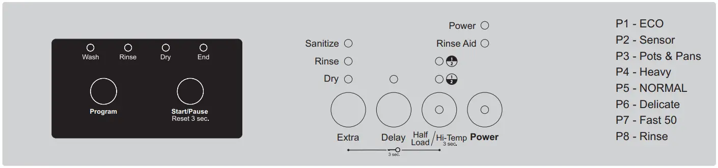 EQUATOR ADVANCED Appliances WB 24 in  Built In 14 place Dishwasher- Setting