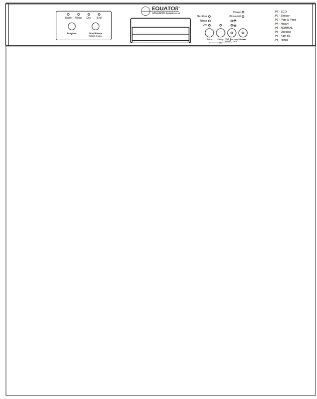 EQUATOR ADVANCED Appliances WB 24 in  Built In 14 place Dishwasher