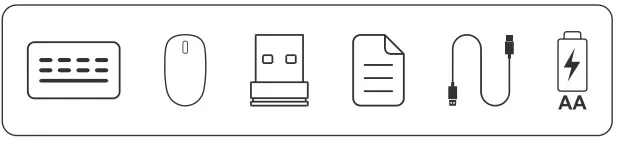 9600M Wireless Keyboard and Mouse Package contents I