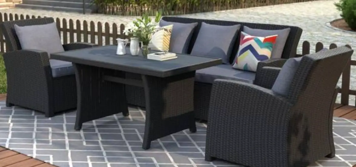 Afoxsos Hdmx051 4-piece Black Pe Rattan Wicker Outdoor Sectional Sofa Set User Manual Afoxsos Hdmx051 4-piece Black Pe Rattan Wicker Outdoor Sectional Sofa Set User Manual