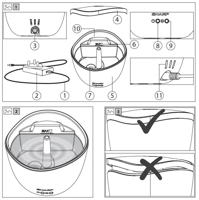 SHARP DF-A1U Aroma Diffuser - fig