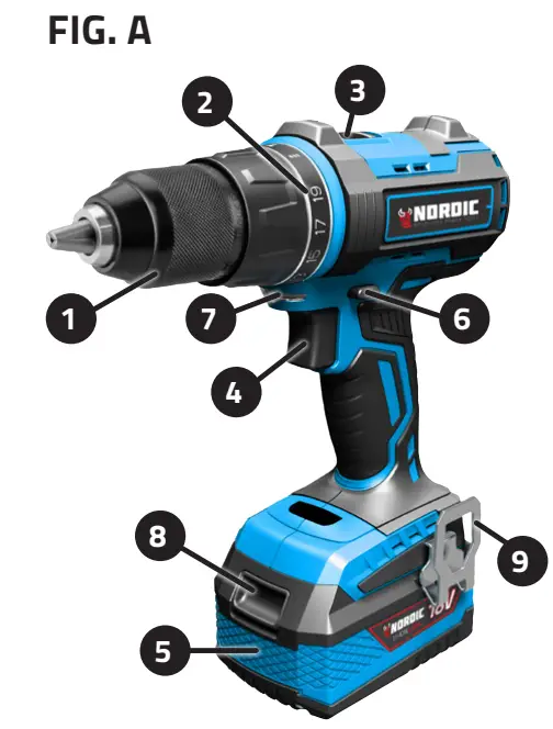 NORDIC-CD-B0318E-18V-Cordless-Drill-FIG-2--2