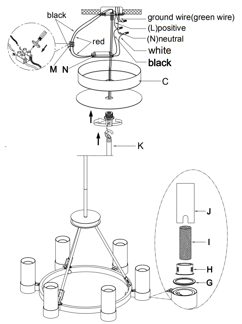 MAXIM LIGHTING 20907 Sync LED 6 Lights Chandelier - fig 3