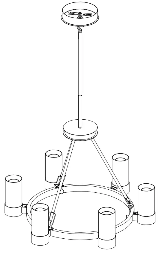 MAXIM LIGHTING 20907 Sync LED 6 Lights Chandelier