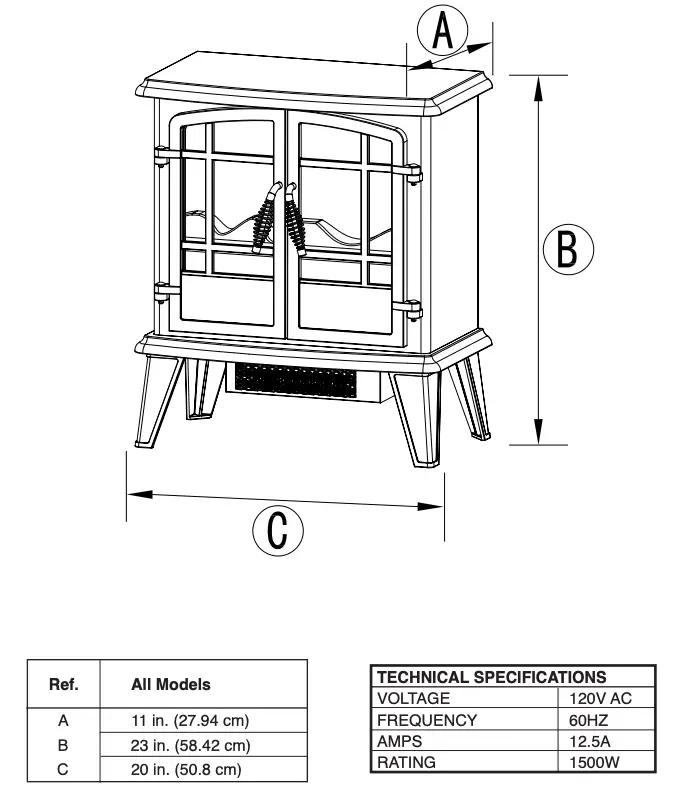 Stove Dimensions