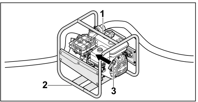 Press the water pump