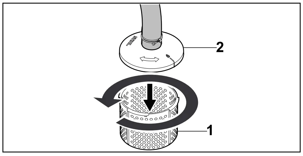 detach lower part of suc
tion