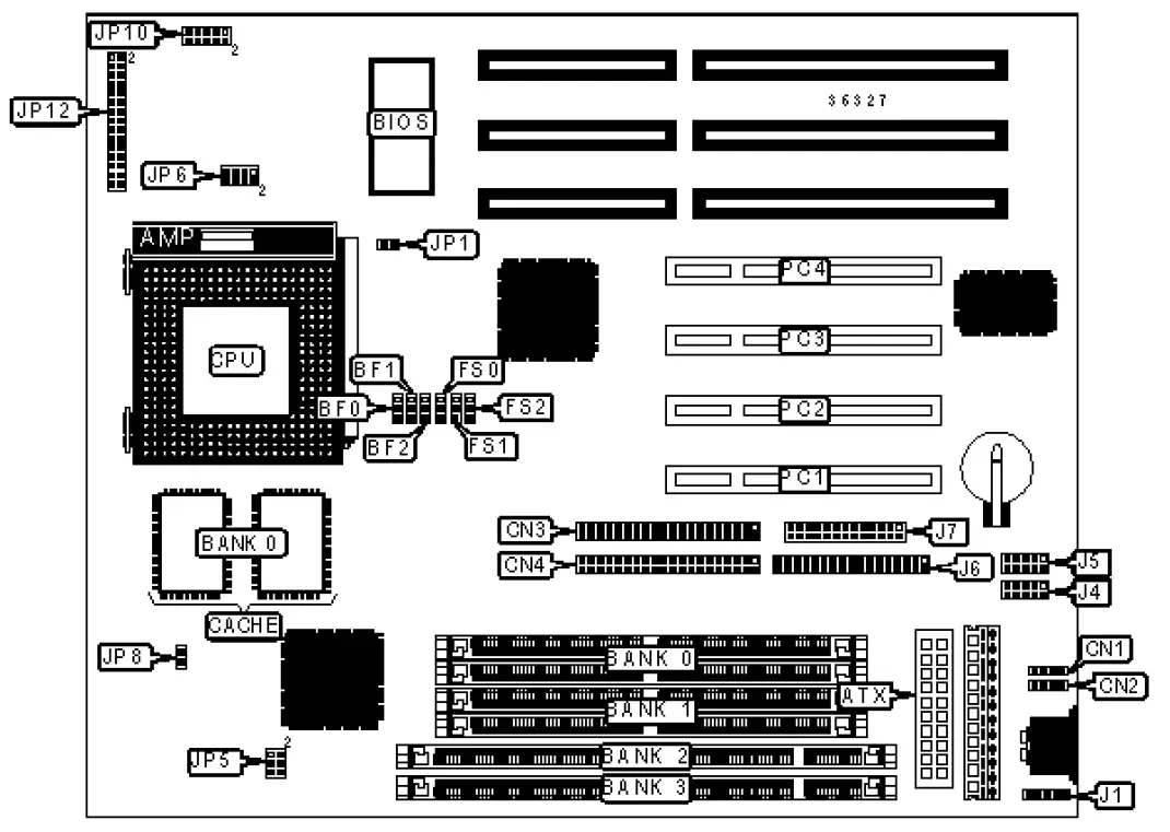 PROCOMP B587 1.1 SOCKET 7 SIMM SDRAM Mainboard 1